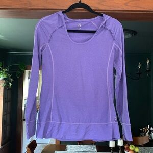 Purple Hooded Long Sleeve